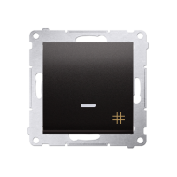 Łącznik krzyżowy z podświetleniem LED, 10AX, 250V, szybkozłącza, antracyt DW7L.01/48 Simon 54 | DW7L.01/48 Kontakt Simon