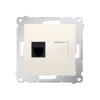Gniazdo telefoniczne pojedyncze RJ12 (moduł) krem DT1.01/41 Simon 54 | DT1.01/41 Kontakt Simon