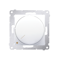Ściemniacz obrotowy dwubiegunowy do LED ściemnialnych 230V, 5-215W, biały DS9L2.01/11 Simon 54 | DS9L2.01/11 Kontakt Simon