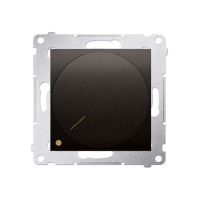 Ściemniacz obrotowy dwubiegunowy do LED ściemnialnych 230V (moduł) 5-215W, brąz mat DS9L2.01/46 | DS9L2.01/46 Kontakt Simon