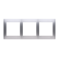 Ramka potrójna, srebrny mat, IP20/[IP44], Simon 54 Premium | DR3/43 Kontakt Simon