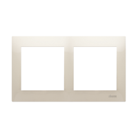 Ramka podwójna PREMIUM do puszek karton-gips IP20/IP44, krem DRK2/41 Simon 54 Premium | DRK2/41 Kontakt Simon