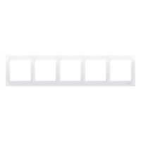 Ramka pięciokrotna PREMIUM do puszek karton-gips IP20/IP44, biały DRK5/11 Simon 54 Premium | DRK5/11 Kontakt Simon