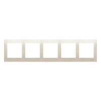 Ramka pięciokrotna PREMIUM do puszek karton-gips IP20 / IP44, kremowy DRK5/41 Simon 54 Premium | DRK5/41 Kontakt Simon
