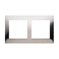 Ramka podwójna, inox, IP20/[IP44], Simon 54 Premium | DR2/61 Kontakt Simon