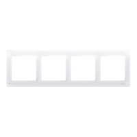 Ramka poczwórna PREMIUM IP20/IP44, antybakteryjny biały DR4/AB11 Simon 54 Premium | DR4/AB11 Kontakt Simon