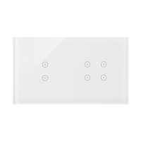 Panel dotykowy S54 Touch, 2 moduły, 2 pola dotykowe pionowe + 4 pola dotykowe, biała perła | DSTR234/70 Kontakt Simon