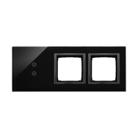 Panel dotykowy S54, 3 moduły, 2 pola dotykowe pionowe + 2 otwory na osprzęty S54, zastygła lawa | DSTR3300/73 Kontakt Simon