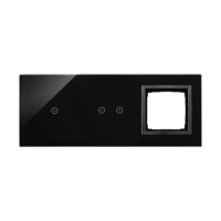 Panel dotykowy S54, 3 moduły, 1 pole dotyk.+2 pola dotyk. poziom+1 otwór na osprzęt, zastygła lawa | DSTR3120/73 Kontakt Simon