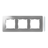 Ramka potrójna, Detail ORIGINAL-air, aluminium / podstawa biała 8200630-093 Simon 82 Detail | 8200630-093 Kontakt Simon