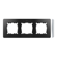 Ramka potrójna, Detail ORIGINAL-premium, grafit / podstawa Aluminiowa 8200630-238 Simon 82 Detail | 8200630-238 Kontakt Simon
