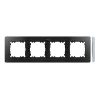 Ramka poczwórna, Detail ORIGINAL-premium, grafit / podstawa aluminium 8200640-238 Simon 82 Detail | 8200640-238 Kontakt Simon