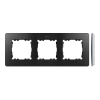 Ramka potrójna ORIGINAL-air grafit / podstawa biała 8200630-038 Simon 82 Detail | 8200630-038 Kontakt Simon