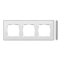 Ramka potrójna, Detail SELECT-metal, biała / podstawa aluminium 8201630-243 Simon 82 Detail | 8201630-243 Kontakt Simon
