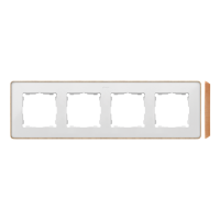 Ramka poczwórna drewno biała / podstawa drewno 8201640-270 Simon 82 Detail | 8201640-270 Kontakt Simon