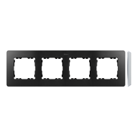 Ramka poczwórna, Detail SELECT-metal, grafit / podstawa aluminium 8201640-240 Simon 82 Detail | 8201640-240 Kontakt Simon