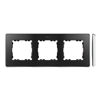 Ramka potrójna, Detail SELECT-metal, grafit / podstawa chrom 8201630-241 Simon 82 Detail | 8201630-241 Kontakt Simon