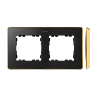 Ramka podwójna, grafit, podstawa złota, Simon 82 Detail Select | 8201620-242 Kontakt Simon