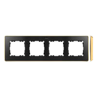 Ramka poczwórna Detail SELECT-metal grafit / podstawa złota 8201640-242 Simon 82 Detail | 8201640-242 Kontakt Simon