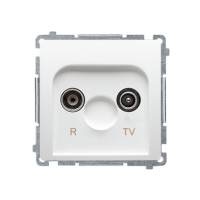 Gniazdo antenowe R-TV końcowe, separowane (moduł) biały BMZAR1/1.01/11 Simon Basic | BMZAR1/1.01/11 Kontakt Simon