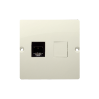 Gniazdo telefoniczne RJ11 (moduł), montaż gniazda na wkręty do puszki, beż BMTF1.02/12 Simon Basic | BMTF1.02/12 Kontakt Simon