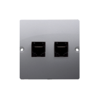 Gniazdo telefoniczne RJ11 podwójne (moduł), stal inox BMTF2.02/21 Simon Basic | BMTF2.02/21 Kontakt Simon