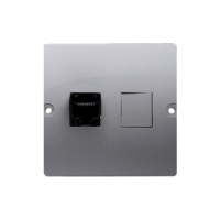 Gniazdo telefoniczne RJ12 (moduł), montaż gniazda na wkręty do puszki, stal inox BMT1.02/21 | BMT1.02/21 Kontakt Simon