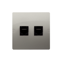 Gniazdo telefoniczne RJ12 podwójne (moduł), satynowy BMT2.02/29 Simon Basic | BMT2.02/29 Kontakt Simon