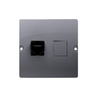 Gniazdo komputerowe RJ45 pojedyncze, kategoria 5e, srebrny mat BMF51.02/43 Simon Basic | BMF51.02/43 Kontakt Simon