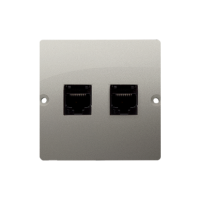 Gniazdo komputerowe RJ45 podwójne kategoria 5e, satynowy BMF52.02/29 Simon Basic | BMF52.02/29 Kontakt Simon