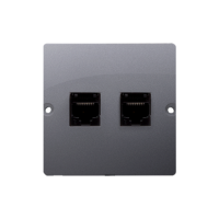 Gniazdo komputerowe RJ45 podwójne kategoria 5e (moduł), srebrny mat BMF52.02/43 Simon Basic | BMF52.02/43 Kontakt Simon