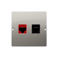 Gniazdo komputerowe RJ45 kat.5e + telefoniczne RJ12 (moduł), satynowy BM5T.02/29 Simon Basic | BM5T.02/29 Kontakt Simon