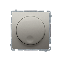 Ściemniacz naciskowo-obrotowy (moduł), 20–500 W, 230V, satynowy BMS9T.01/29 Simon Basic | BMS9T.01/29 Kontakt Simon