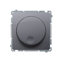 Ściemniacz naciskowo-obrotowy (moduł), 20–500 W, 230V, srebrny mat BMS9T.01/43 Simon Basic | BMS9T.01/43 Kontakt Simon