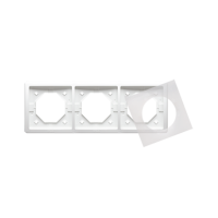 Ramka potrójna do wersji bryzgoszczelnej IP44 z kompletem uszczelek, biały BMR3B/11 Simon Basic | BMR3B/11 Kontakt Simon