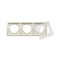 Ramka potrójna do wersji bryzgoszczelnej IP44 z kompletem uszczelek, beż BMR3B/12 | BMR3B/12 Kontakt Simon