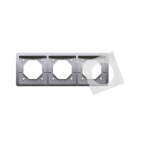 Ramka potrójna do wersji IP44 z kompletem uszczelek, stal inox BMR3B/21 Simon Basic | BMR3B/21 Kontakt Simon