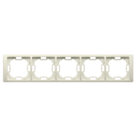 Ramka pięciokrotna uniwersalna poziom i pion, beż BMRC5/12 Simon Basic Neos | BMRC5/12 Kontakt Simon