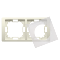 Ramka podwójna NEOS do wersji IP44 z kompletem uszczelek, beż BMRC2B/12 Simon Basic Neos | BMRC2B/12 Kontakt Simon