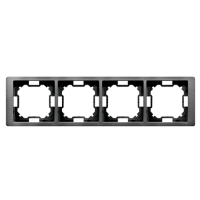 Ramka poczwórna uniwersalna poziom i pion, tytanowy BMRC4/052 Simon Basic Neos | BMRC4/052 Kontakt Simon