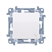 Łącznik schodowy (moduł) 10AX, 250V, zaciski śrubowe, biały CW6.01/11 Simon 10 | CW6.01/11 Kontakt Simon