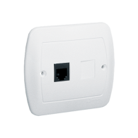 Gniazdo telefoniczne RJ11 pojedyncze, montaż do puszki na wkręty, biały ATF1/11 Simon Akord | ATF1/11 Kontakt Simon