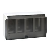 Obudowa n/t S500 z pokrywą 4-modułowa, 8x K45, kompletna, czysta biel 51040004-030 | 51040004-030 Kontakt Simon