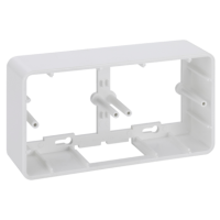 Puszka n/t podwójna do suportu i ramki KR445/…, czysta bie R450/9 Simon Connect | R450/9 Kontakt Simon