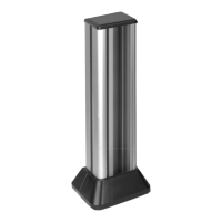 Minikolumna 1-stronna, wysokość 721mm, 5-modułowa, 10xK45, aluminium ALC315/8/14 Simon Connect | ALC315/8/14 Kontakt Simon