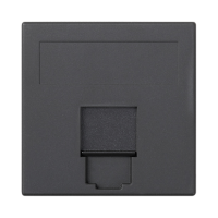 Płytka S500, 1x RJ z osłoną, BELGENCDT, szary grafit 50013085-038 Simon Connect | 50013085-038 Kontakt Simon