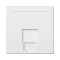 Płytka S500, 1x RJ z osłoną, INFRA+, czysta biel 50015085-030 Simon Connect | 50015085-030 Kontakt Simon