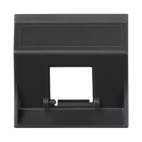 Płytka S500, 1x RJ bez osłon skośna, do adapterów MD, szary grafit 50000181-038 Simon Connect | 50000181-038 Kontakt Simon