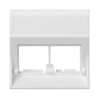 Płytka S500, 2x RJ bez osłon skośna, do adapterów MD, czysta biel 50000186-030 Simon Connect | 50000186-030 Kontakt Simon