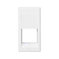 Płytka K45/2, 1x RJ bez osłon, 22,5x45mm, 3M OCK, czysta biel KA045/9 Simon Connect | KA045/9 Kontakt Simon